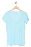 James Perse Deep V-neck T-shirt In Blue