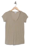 James Perse Deep V-neck T-shirt In Brown