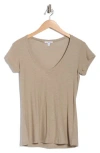 James Perse Deep V-neck T-shirt In Multi