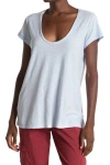 James Perse Deep V-neck T-shirt In Open Sky