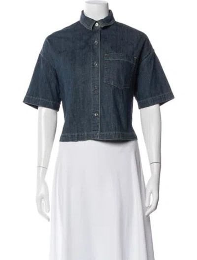 Pre-owned James Perse Denim Jacket In Blue