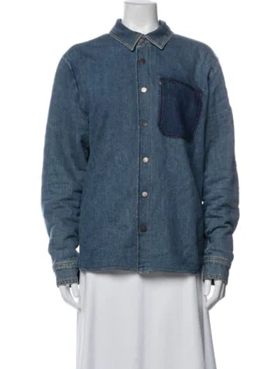 Pre-owned James Perse Denim Jacket In Blue