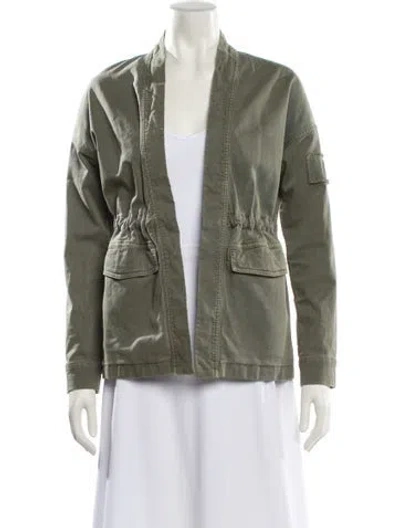 Pre-owned James Perse Denim Jacket In Green