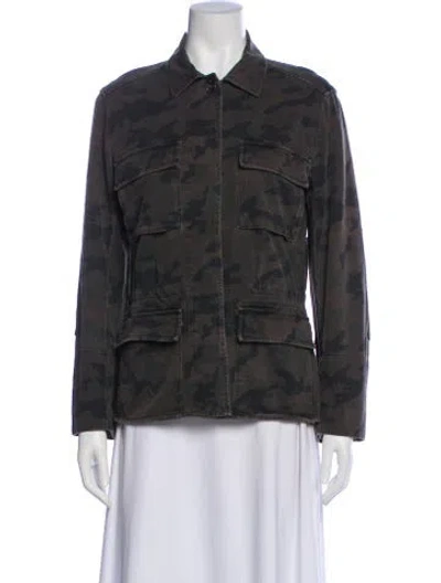Pre-owned James Perse Denim Jacket In Green