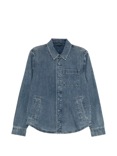 James Perse Denim Shirt Jacket In Blue
