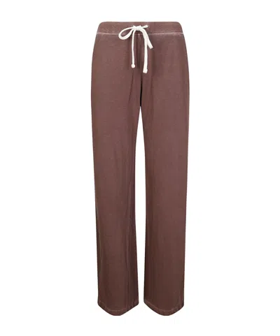 James Perse Drawstring Casual Pants In Burgundy