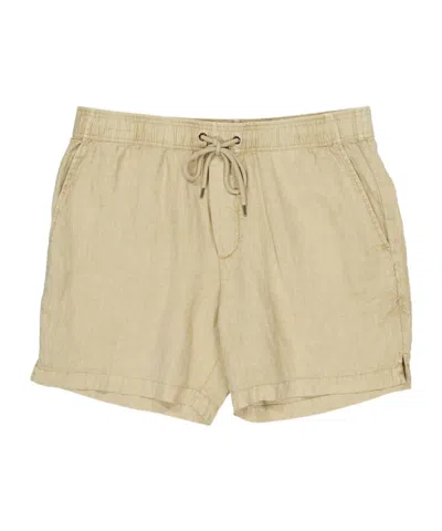 James Perse Drawstring Linen Shorts In Neutral