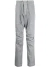James Perse Drawstring Straight-leg Trousers In Blue
