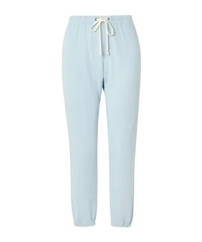 James Perse Cotton-terry Track Pants In Blue