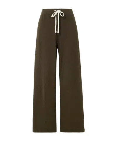James Perse Cotton-terry Track Pants In Brown