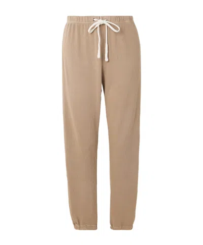 James Perse Cotton Slim-fit Track Pants In Brown
