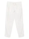 James Perse Drawstring Tapered Trousers In White