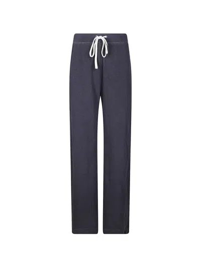 James Perse Drawstring-waist Wide-leg Trousers In Gray