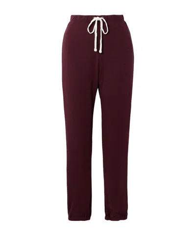 James Perse Elastic Waist Casual Pants In Burgundy