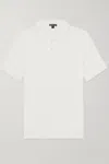 James Perse Elevated Lotus Jersey Polo In White In White