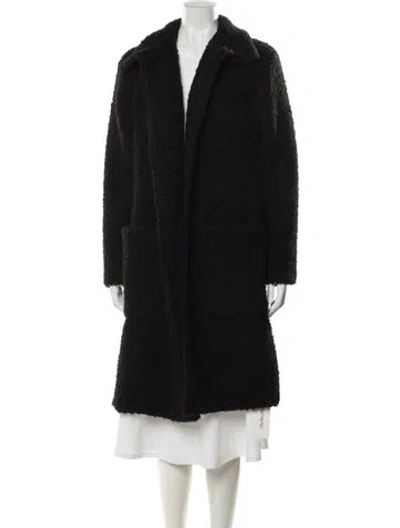 Pre-owned James Perse Faux Fur Jacket In Black