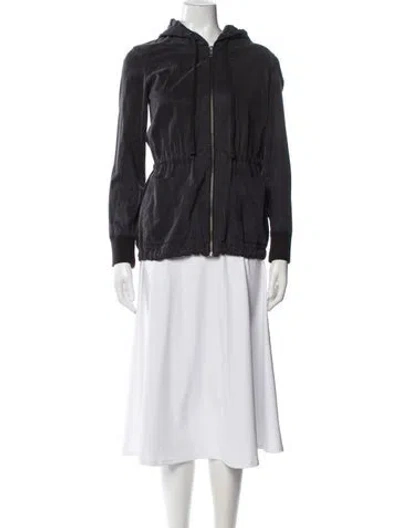 Pre-owned James Perse Faux Fur Jacket In Gray
