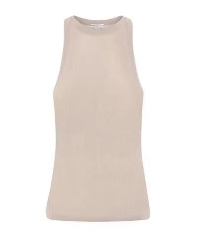 James Perse Fine-ribbed Tank Top In Neutral