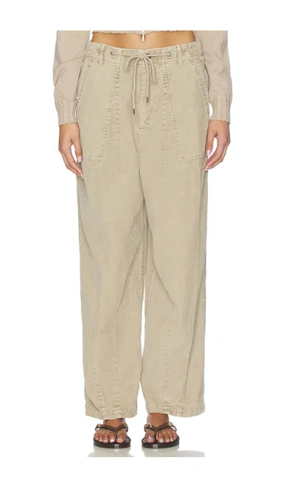 James Perse Fine Wale Stretch Cord Pant In Brown