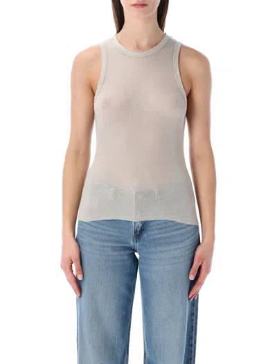 James Perse Fitted Cotton Cashmere Rib Shell Top - Size 1