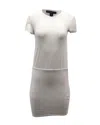JAMES PERSE FITTED DRESS IN WHITE COTTON JERSEY