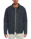 James Perse Fleece-lined Denim Shirt Jacket In Blue