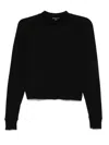 James Perse French Terry Cropped T-shirt In Black