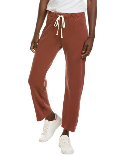 James Perse French Terry Cutoff Sweatpant In Brown