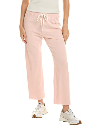 James Perse French Terry Cutoff Sweatpant In Pink