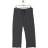 James Perse French Terry Raw Edge Sweatpants In Black