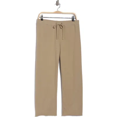 James Perse French Terry Raw Edge Sweatpants In Brown