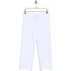 James Perse French Terry Raw Edge Sweatpants In White