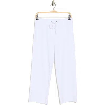 James Perse French Terry Raw Edge Sweatpants In White