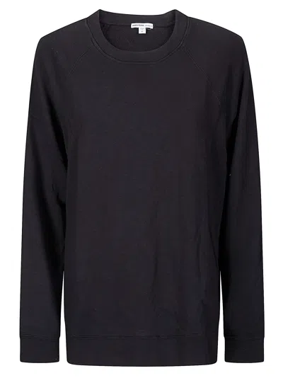 James Perse French Terry Relaxed Sweatshirt In Black