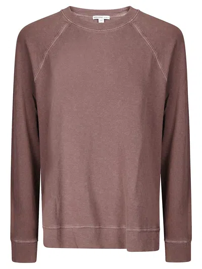 James Perse French Terry Relaxed Sweatshirt In Brown