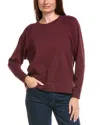 James Perse French Terry Relaxed Sweatshirt In Burgundy