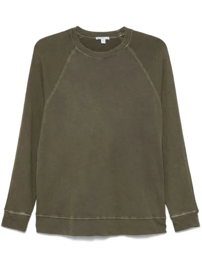 James Perse French Terry Sweatshirt In Green