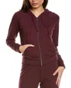 James Perse French Terry Crop Zip Hoodie In Cordova