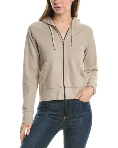 James Perse French Terry Zip Hoodie In Brown