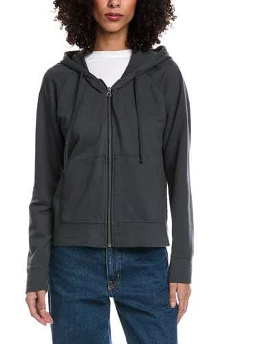 James Perse French Terry Zip Hoodie In Gray