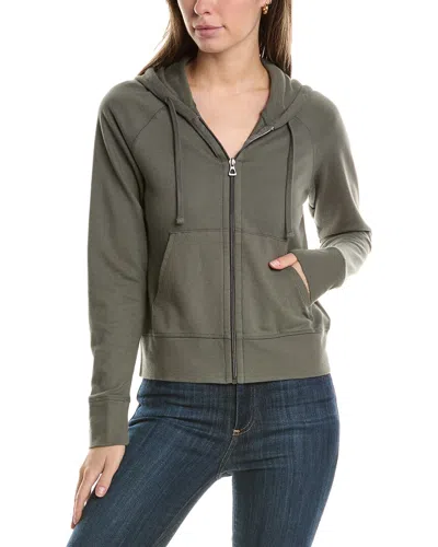 James Perse French Terry Zip Hoodie In Green
