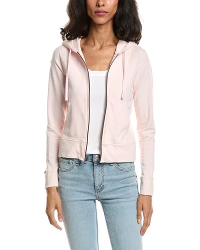James Perse French Terry Zip Hoodie In Pink