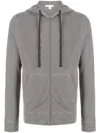 James Perse French Terry Zip Up Hoodie In Grey