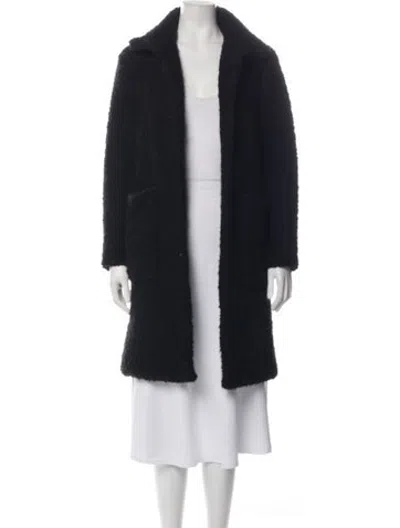 Pre-owned James Perse Fur Coat In Black