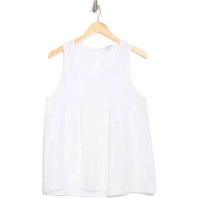 James Perse Gathered Babydoll Tank Top In White