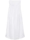 James Perse Gathered Tube Top Dress In White