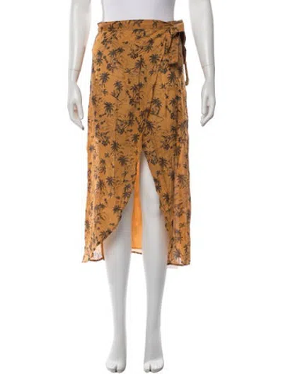 Pre-owned James Perse Graphic Print Long Skirt In Multicolor