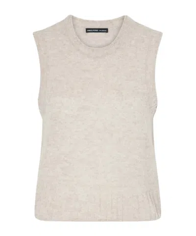 James Perse Greywhite Sleeveless Knit Vest In Neutral