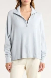 James Perse Half Zip Pullover In Blue