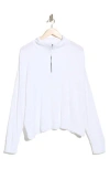 James Perse Half Zip Pullover In White